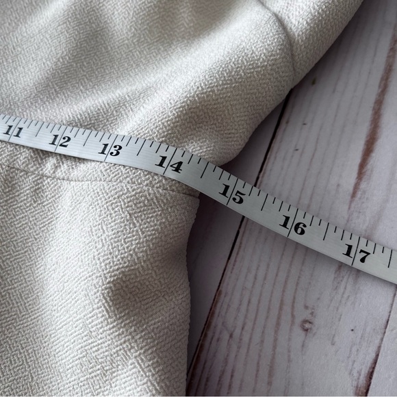 J Crew Sleeveless Cream Sheath Dress with Faux Leather Detail size 6 - Picture 10 of 14